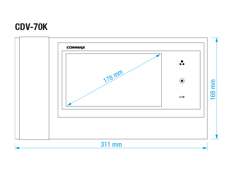 Video interfon Commax CDV-70K bijeli | VIDEO INTERFONI (MONITORI)